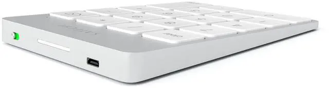 Alt view image 6 of 7 - Slim Aluminum Bluetooth Keypad, Wireless Number Pad with 18 Keys, Micro USB Rechargeable Numpad, External Number Pad for MacBook Air/Pro M5/M4, iPad Air/Pro M5/M4/M3, iMac, PC - Silver