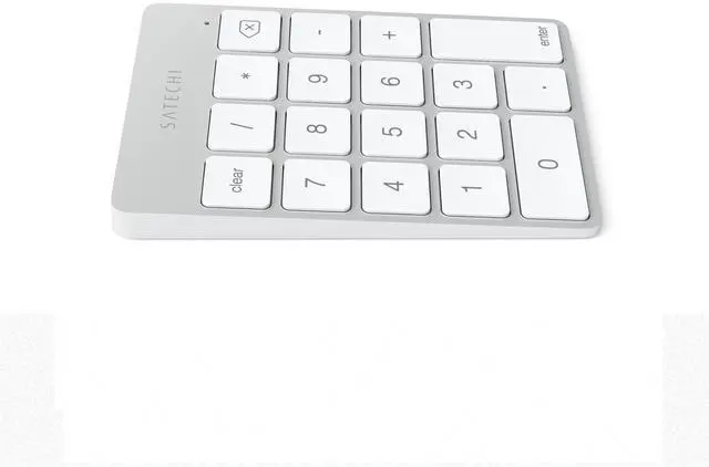 Alt view image 7 of 7 - Slim Aluminum Bluetooth Keypad, Wireless Number Pad with 18 Keys, Micro USB Rechargeable Numpad, External Number Pad for MacBook Air/Pro M5/M4, iPad Air/Pro M5/M4/M3, iMac, PC - Silver