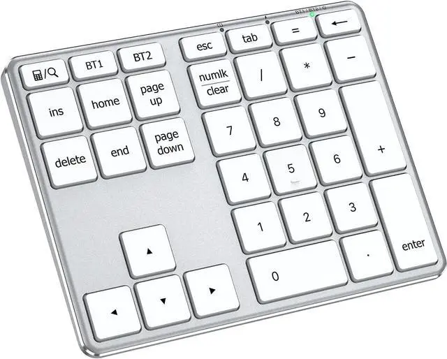 Main image of KP10 Bluetooth Number Pad, Dual Device Connection, 34 Keys Ultra-Slim for Mac/Windows/iPad, USB-C Rechargeable, Quiet Keys, Excel Accounting Numpad with Long Battery Life