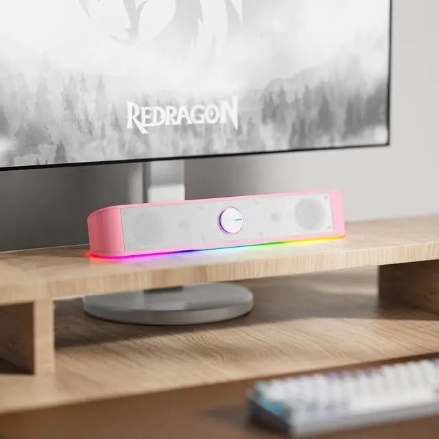 Alt view image 7 of 7 - GS560 RGB Desktop Soundbar, Dynamic Lighting Bar with Audio Sync