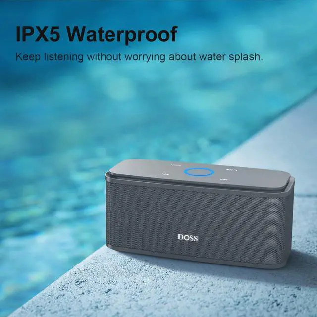 Alt view image 4 of 7 - Wireless Bluetooth Speaker-12W HD Sound with Rich Bass, IPX5 Waterproof, 20H Playtime, Handsfree, for Gatherings, Home, Office, Outdoor, Travel-Grey