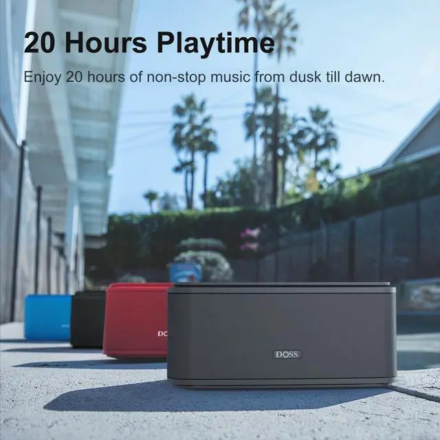 Alt view image 7 of 7 - Wireless Bluetooth Speaker-12W HD Sound with Rich Bass, IPX5 Waterproof, 20H Playtime, Handsfree, for Gatherings, Home, Office, Outdoor, Travel-Grey