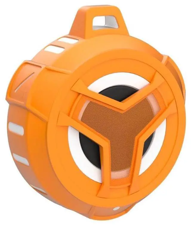 Alt view image 4 of 7 - Bluetooth Shower Speaker, IPX7 Waterproof Portable Wireless Small Mini Speakers, Floating, 2000 mAh with RGB Light for Pool, Beach, Boat, Kayak Accessories, Gifts for Men and women -Orange