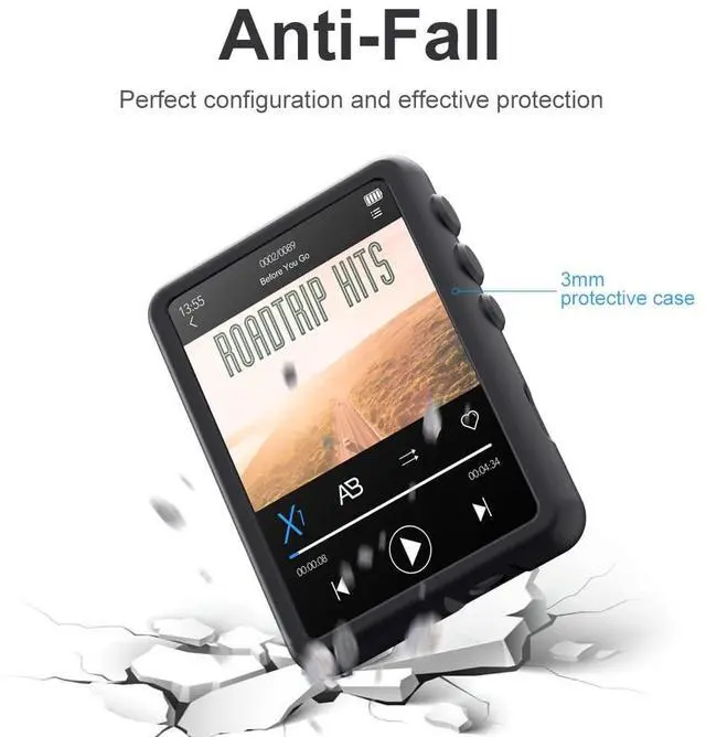 Alt view image 6 of 7 - MP3 Player Bluetooth 5.3, Full Touch Screen HiFi Lossless MP3 Music Player, Line-in Speaker, with line Recorder, FM Radio, Support up to 128 GB (Black)