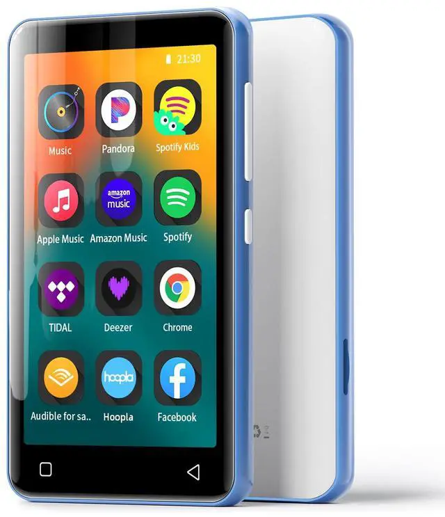 Main image of MP3 Player with Bluetooth and WiFi,MP3 Player with Spotify,Spotify Kids,Audible,Pandora,Amazon Music,4" Music Player MP4 Up to 1TB(80GB,Blue_White)