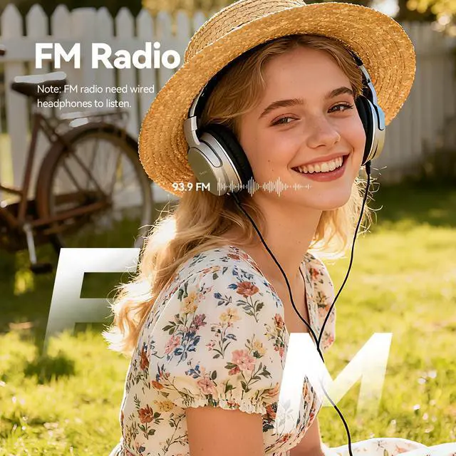 Alt view image 7 of 7 - 64GB MP3 Player with Bluetooth, M3 2.4 inch Music Player with Speaker and FM Radio, Touch Buttons, Supports Up to 128GB(Orange)