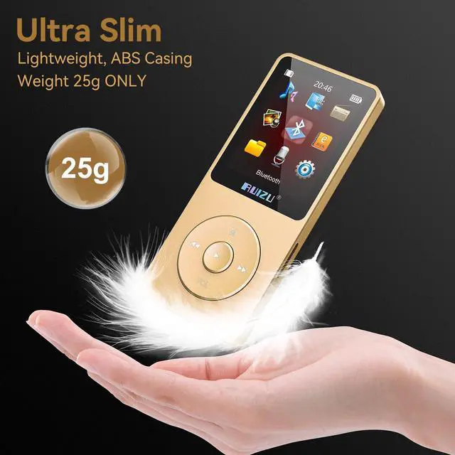 Alt view image 4 of 7 - 64GB MP3 Player with Bluetooth 5.3, Portable Music Player for Kids, Sports Running, FM Radio, Voice Recorder, Equalizer, Digital Audio Shuffle Playback, Support 128GB Micro SD Card, Yellow