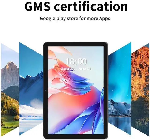 Alt view image 3 of 7 - All-New Tablet 10 inch Android 14, Octa-Core, WI-FI 6, 2 in 1 Tablets HD IPS Display, 64GB, with Keyboard, a Customized Case, Charger & Mouse, Bluetooth, Dual Camera, Google Tablet