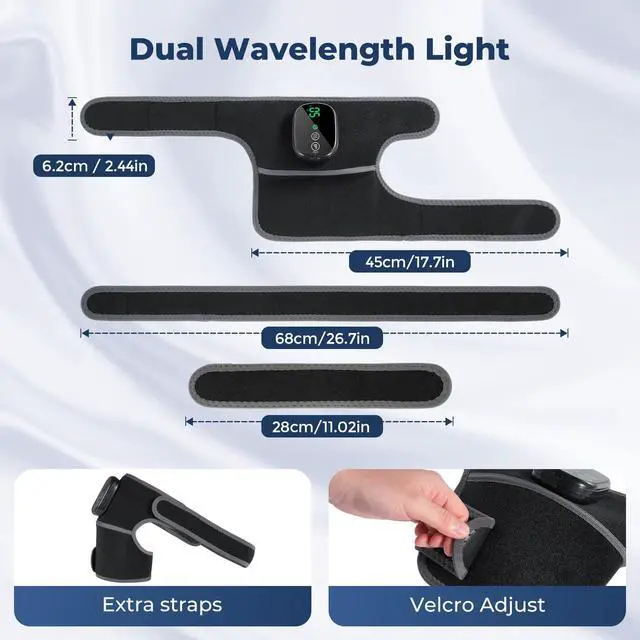 Alt view image 6 of 6 - Cordless Heated Knee Massager, 3-in-1 Heating Pad with 3 Vibration and Heating Mode, Auto-Off Timer, Knee Brace for Shoulder Elbow, Gifts for Men Women, Black, 2 PCS