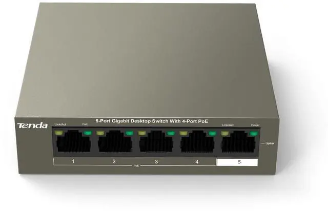 Alt view image 4 of 7 - TEG1105P, 5 Port Gigabit PoE Switch Compatible with IEEE 802.3af/at Devices, Unmanaged PoE Switch with 4 Port PoE+@63W, Plug & Play, Fanless & Metal Design, Limited Lifetime Protection