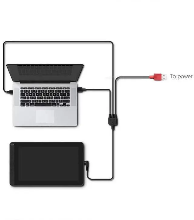 Alt view image 5 of 6 - 3-in-1 Cable CB05A Suitable for huion Graphics Drawing Tablet Display Kamvas 12 Kamvas 13 Kamvas 16 (2021) with HDMI Type C USB A