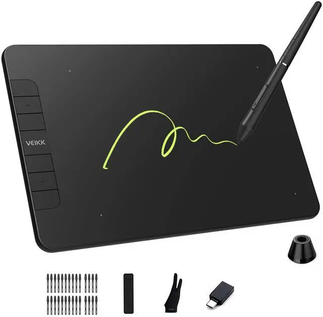 Main image of A15 Graphics Drawing Tablet 10x6 Inch Digital Drawing Tablet with 8192 Levels Battery-Free Pen and 12 Hot Keys, Support Win/Mac/Linux/Android OS,Graphics Tablet for Painting & Online Teaching