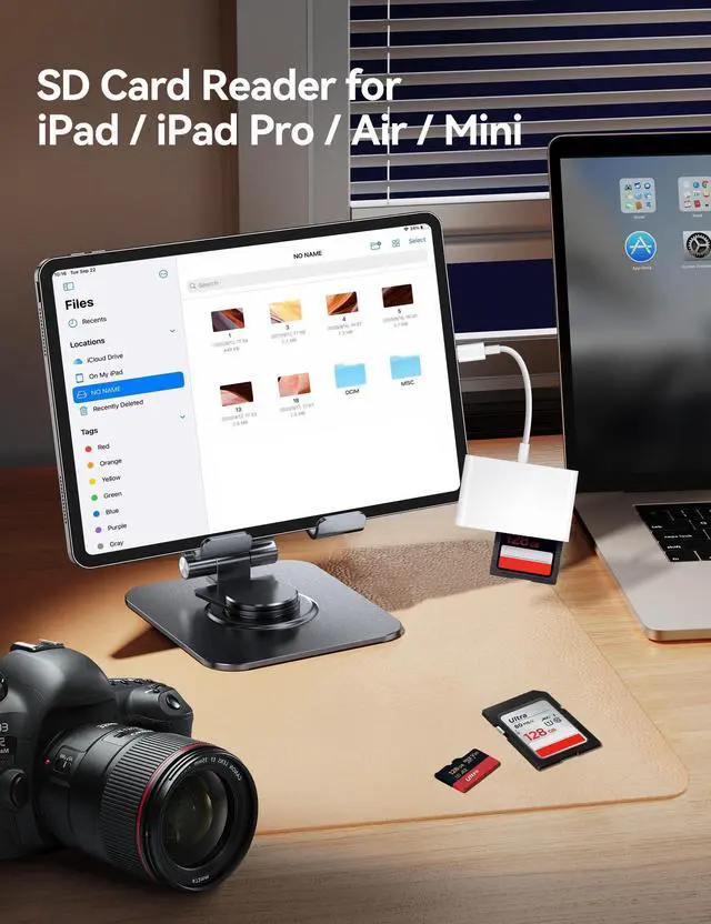 Alt view image 4 of 7 - USB C to SD Card Reader, BnmxTek SD Card Adapter with SD MicroSD USB 3 Ports, USBC Memory Card Reader for iPhone 15 16, iPad, Mac, MacBook Pro/Air, Android and More USB-C/Type C Devices