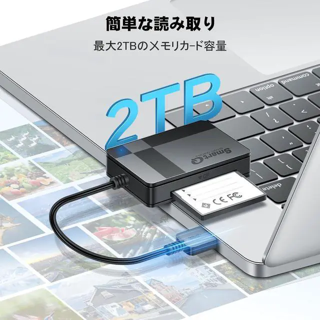 Alt view image 4 of 6 - SmartQ C368 USB 3.0 Card Reader - Plug & Play, Compatible with Apple & Windows, Supports SD, Micro SD, MS, CF Cards