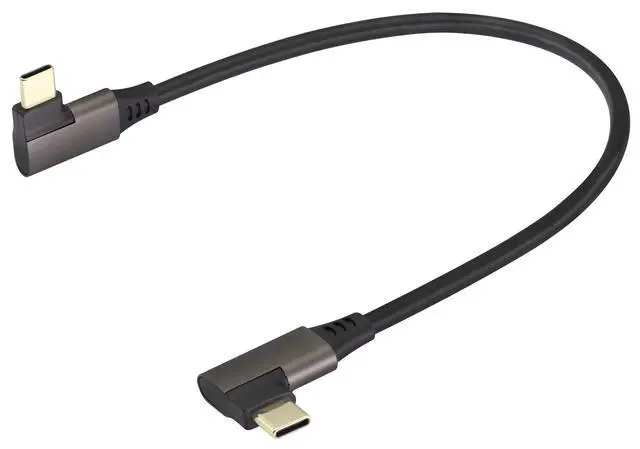 Alt view image 3 of 7 - Right Angle USB C to USB C 3.1 Gen 2 Cable (3A) USB 3.1 Type C Male to Male Extension Cable Fast Charging Compatible for Google Pixel 4 3 XL,Samsung Galaxy Note 10 S20,MacBook(0.3M/2Pack)