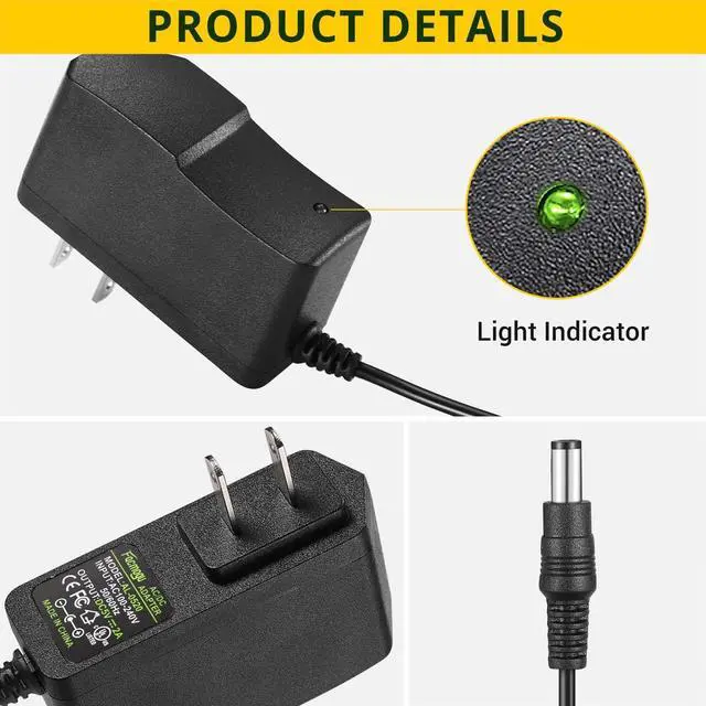 Alt view image 3 of 7 - 5V 2A 10W DC Power Supply Adapter (6 Pack), Wall Plug Power Converter AC 100V-240V to DC 5 Volt 2Amp Compatible with 5.5x2.5mm and 5.5x2.1mm Socket for CCTV Cameras, Routers, LED Lights