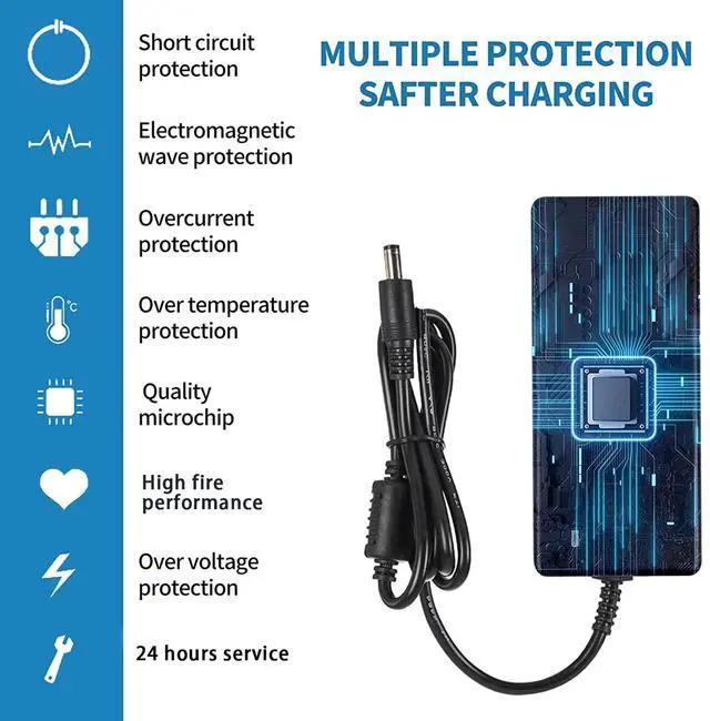 Alt view image 6 of 7 - 12 Volt 6 Amp Power Supply Adapter,12V 6A 72W US Plug DC Power Supply 5A 4A 3A 2A 1A Adapter with 5.5mm x 2.1mm-2.5mm Output Jack 12V AC/DC Adapter Transformer for LED Strip Light Printer Camera CCTV