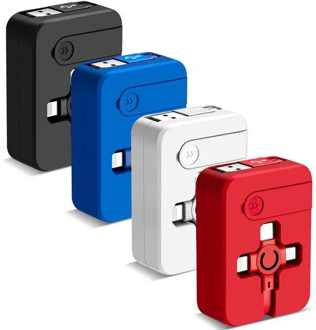 Main image of Multi Charging Cable 3A, 4Pack 3 in 1 Retractable USB Charger Cable with USB C/Micro Port, Phone Holder, Multiple Fast Charging Cord for Cell Phones, iPhone 16 15 14 Series, Galaxy S24/S23, Tablets