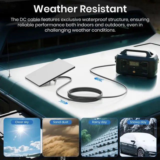 Alt view image 5 of 7 - Starlink Mini USB C to DC Power Cable 5M/16.4FT, 100W Starlink Mini Power Cord, Waterproof Durable & Plug and Play, Suitable for Outdoor Camping/Exploration, Home & RV