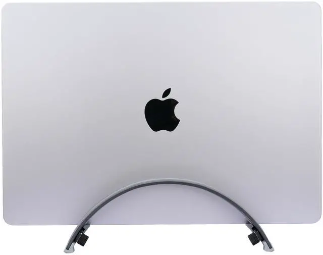 Alt view image 3 of 7 - Psitek Adjustable Vertical Laptop Stand - 6061 Aluminum, CNC Precision, Anodized Finish, Fits All Laptops Including 17-inch, Ventilated Design, Anti-Slip Silicone Pads, ARC Shaped Stands