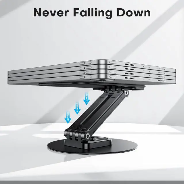 Alt view image 2 of 7 - Tablet Stand for iPad, Adjustable Tablet Holder for Desk, Portable Monitor Stand Compatible with 4-15.6" Tablets Kindle Such as iPad Pro 11, 10.2, 13, Air/Mini