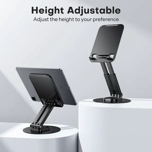 Alt view image 3 of 7 - Tablet Stand for iPad, Adjustable Tablet Holder for Desk, Portable Monitor Stand Compatible with 4-15.6" Tablets Kindle Such as iPad Pro 11, 10.2, 13, Air/Mini
