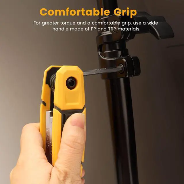 Alt view image 6 of 7 - 17pcs Folding Allen Wrench Set | Metric & Standard SAE - Key Tool 2 Pack Portable Hex for Basic Home Repair and General Applications