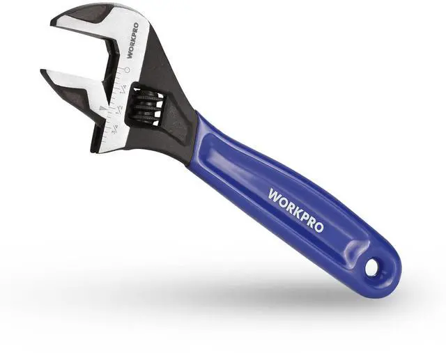 Main image of 6-Inch Compact Adjustable Wrench, Wide Jaw Cr-V steel Wrench | Black Oxide Finish, Metric & SAE Scales, Fits M6M16 bolts for Home Repairs, Garage, DIY and Light Workshop Use.