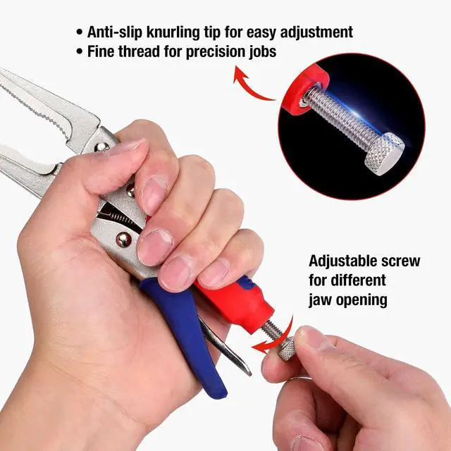 Alt view image 5 of 7 - 3-Piece Locking Pliers Set, Heavy-Duty Cr-V Steel