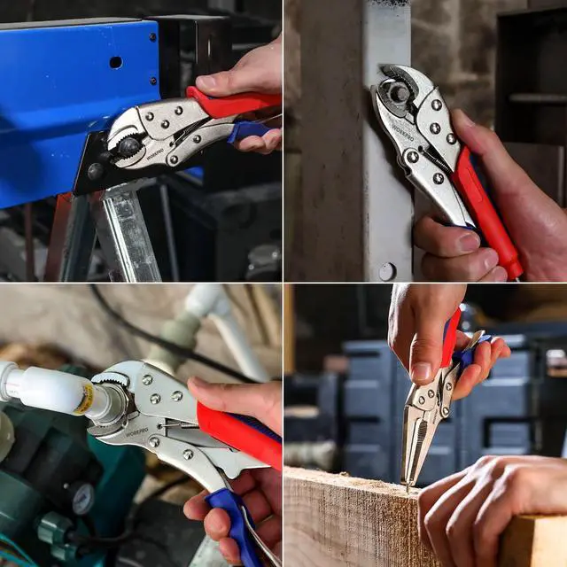 Alt view image 7 of 7 - 3-Piece Locking Pliers Set, Heavy-Duty Cr-V Steel