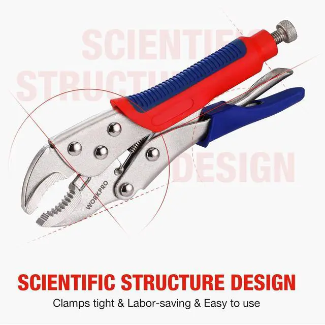 Alt view image 4 of 7 - 3-Piece Locking Pliers Set, Heavy-Duty Cr-V Steel