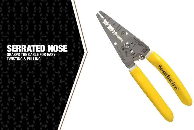 Alt view image 6 of 7 - Wire Stripper for 10/2 & 12/2 NM Romex - Multi-Purpose Electrical Tool - Stainless Steel Blades - Clean Cutting - Screw Shears - Compact Hand Tool for Jobsite Use