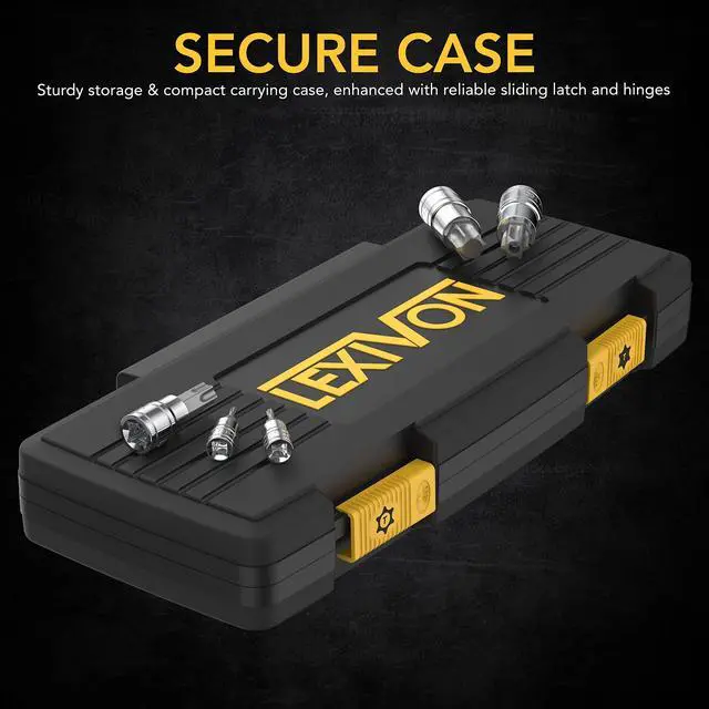 Alt view image 3 of 7 - Master TORX Bit Socket Set, Premium S2 Alloy Steel | Complete 34-Piece, Solid Star & Tamper Proof T6 ~ T70 | Enhanced Storage Case (LX-149)
