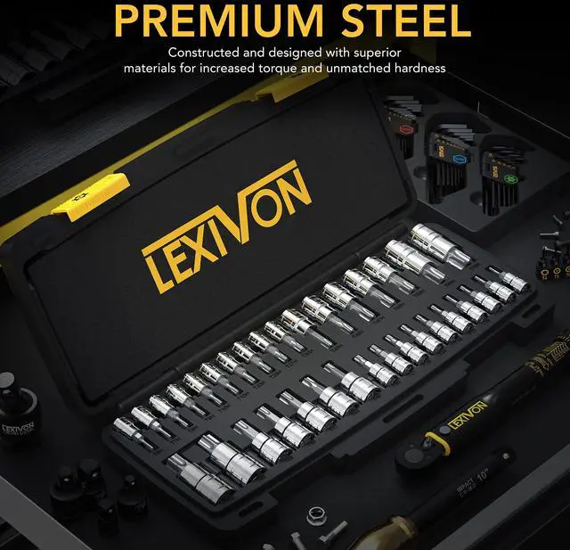 Alt view image 2 of 7 - Master TORX Bit Socket Set, Premium S2 Alloy Steel | Complete 34-Piece, Solid Star & Tamper Proof T6 ~ T70 | Enhanced Storage Case (LX-149)