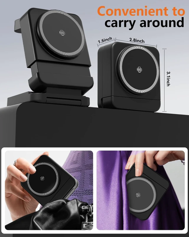 Alt view image 5 of 7 - 3 in 1 Foldable Wireless Charger, 15W Qi2 Magnetic Charger Stand | For iPhone & Samsung, Apple Watch & Galaxy Watch, AirPods & Galaxy Buds, Travel-Friendly, 25W PD Adapter Included