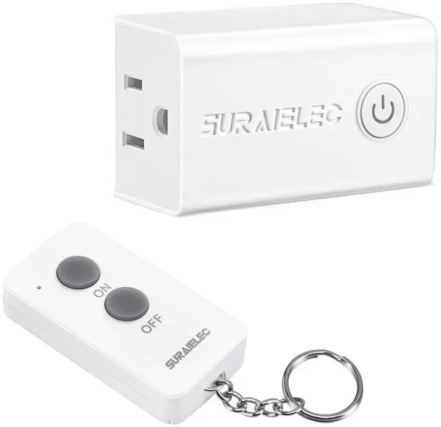 Main image of Remote Control Outlet, Wireless Remote Light Switch, 100 FT, 15A/1875W, No Interference, Expandable Indoor Compact Side Outlet Plug for Lamps, Fans, Christmas Trees, Small Appliances
