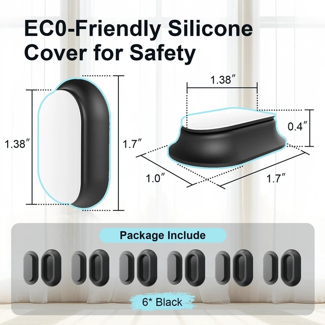 Alt view image 5 of 7 - Magnetic Silicone Remote Control Holder Wall Mount for TV Fan 6 Pack Black | Upgraded Silicone Remote Caddy, Self-Adhesive, Remotes Control Organizer Storage, Home Office Air Conditioner Remote Holder
