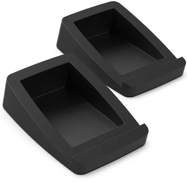 Alt view image 7 of 7 - Desktop Speaker Stands Wedge for Medium Speakers, Anti Vibration Silicone Angled Riser for Computer, Bookshelf, and Studio, Compatible with A5+, HD4, HD6, P4, HDP6 and More