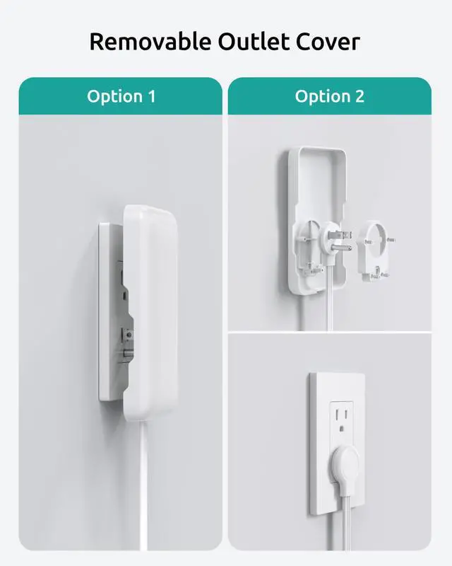 Alt view image 7 of 7 - Outlet Cover Extension Cord, Flat Plug Power Strip 6ft, 8 Outlets (4-2Pin)& 4 USB Ports (3 USB C), 13A/1625W, 1440J Surge Protector, Wall Mountable, Ideal for Home Improvement, Tight Spaces