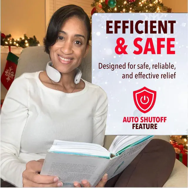 Alt view image 6 of 7 - Neck TENS Machine with Heat, Electric Neck Massager for Pain Relief, 15 Levels Deep Tissue Massage, Portable and Soothing, FSA or HSA Eligible