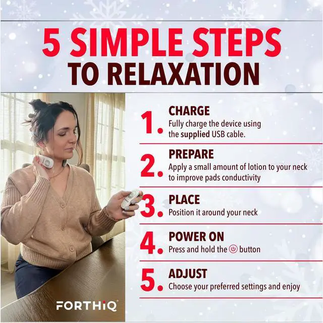 Alt view image 7 of 7 - Neck TENS Machine with Heat, Electric Neck Massager for Pain Relief, 15 Levels Deep Tissue Massage, Portable and Soothing, FSA or HSA Eligible