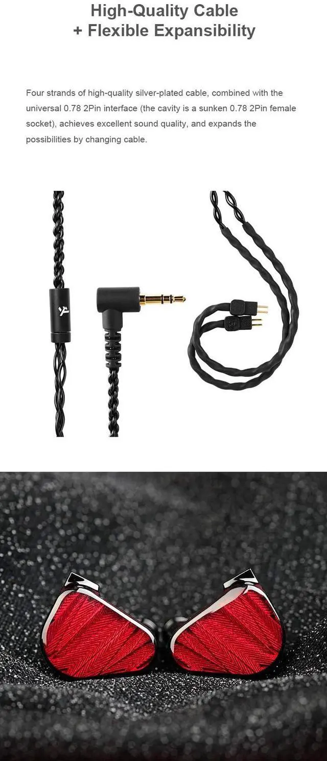 Alt view image 7 of 7 - x Crinacle Zero:RED Dual Dynamic Drivers in Ear Headphone with 0.78 2Pin Cable