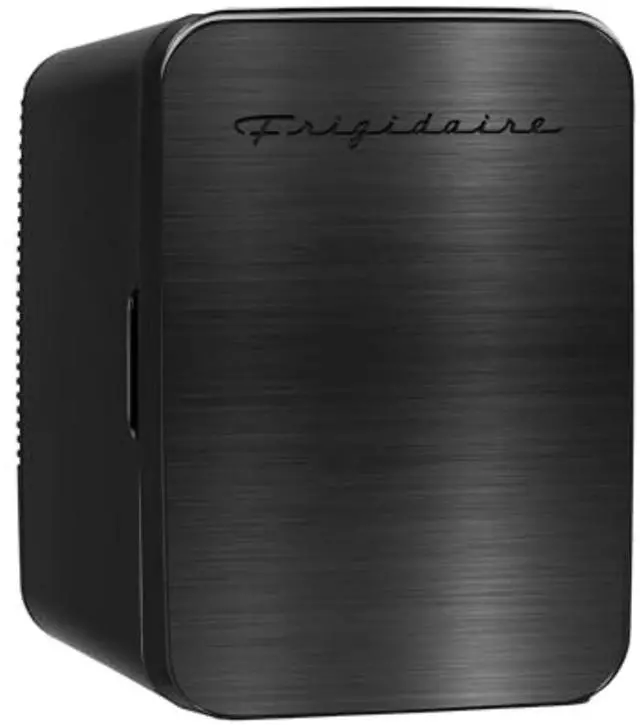 Main image of Mini Personal Fridge Cooler, Countertop, Holds Up to 10L/15 Cans, Brushed Black Stainless Rugged Design, Portable for Skincare, Makeup, Car, Office, Bedroom, Dorm Room, or Cabin