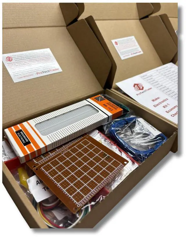 Alt view image 3 of 7 - Make: Electronics 3rd Ed Kit 1 Economy - Beginner, Intermediate, & Advanced (Teen - Adult) Component Pack for The Experiments in Make: Electronics 3rd Ed by Charles Platt - Covers Sections 1-3