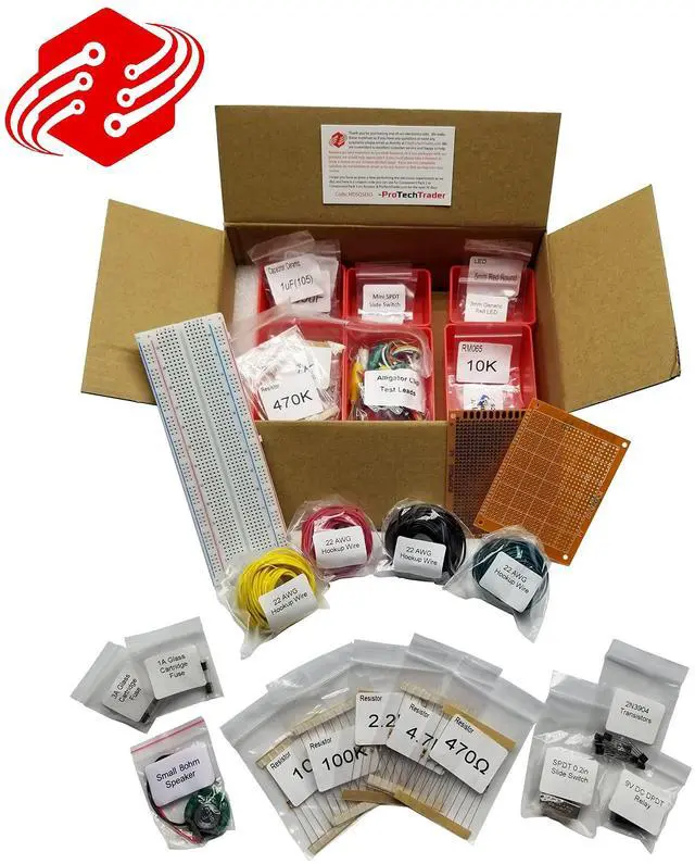 Alt view image 2 of 7 - Make: Electronics 3rd Ed Kit 1 Economy - Beginner, Intermediate, & Advanced (Teen - Adult) Component Pack for The Experiments in Make: Electronics 3rd Ed by Charles Platt - Covers Sections 1-3