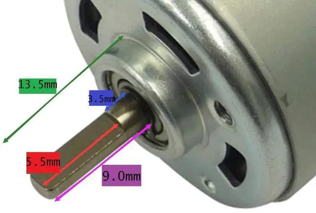 Alt view image 2 of 6 - 18v DC Motor Drill RS-550 D-Shaft 1/8in / 3.175mm Shaft - Fan Cooled High Torque 20K RPM Power Tool Replacement Upgrade 18 Volt (12v - 24v DC) DIY Electric Projects Robots Remote Controlled Car