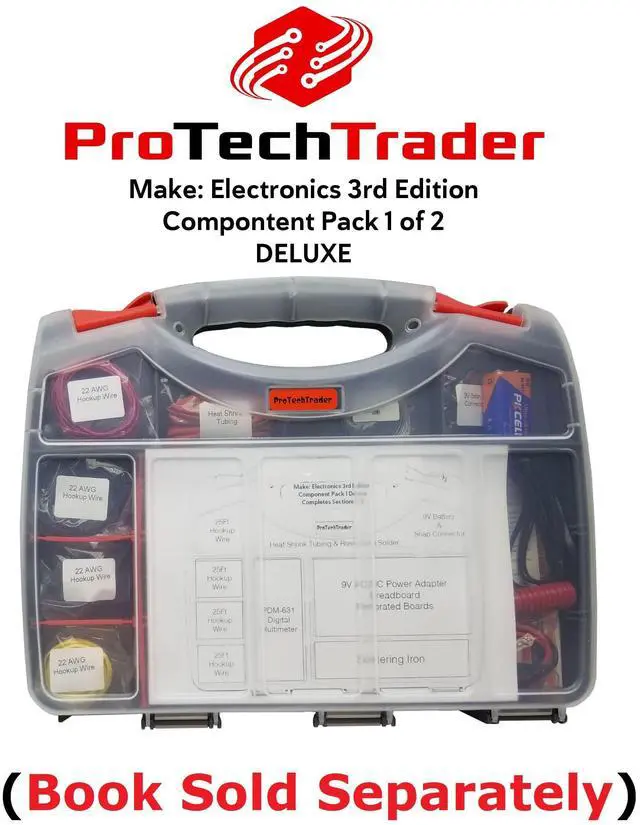 Alt view image 4 of 4 - Make: Electronics Third Edition Kit 1 Deluxe - Beginner, Intermediate, & Advanced (Teen - Adult) Component Pack That Follows The Experiments in Make: Electronics 3rd Ed by Charles Platt