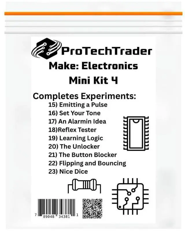 Main image of Make: Electronics Mini Kits (3rd Ed) - Electronic Component Packs - Follow Experiments in Charles Platt's 3rd Edition (PTTMini3rd-Comp4)
