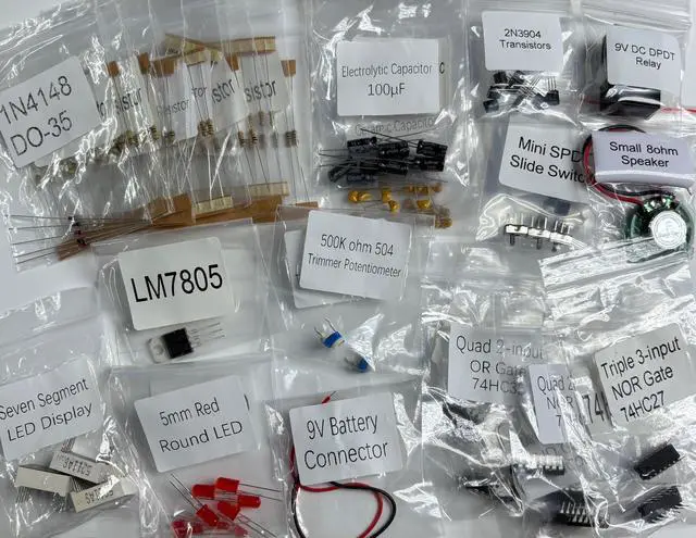 Alt view image 2 of 7 - Make: Electronics Mini Kits (3rd Ed) - Electronic Component Packs - Follow Experiments in Charles Platt's 3rd Edition (PTTMini3rd-Comp4)