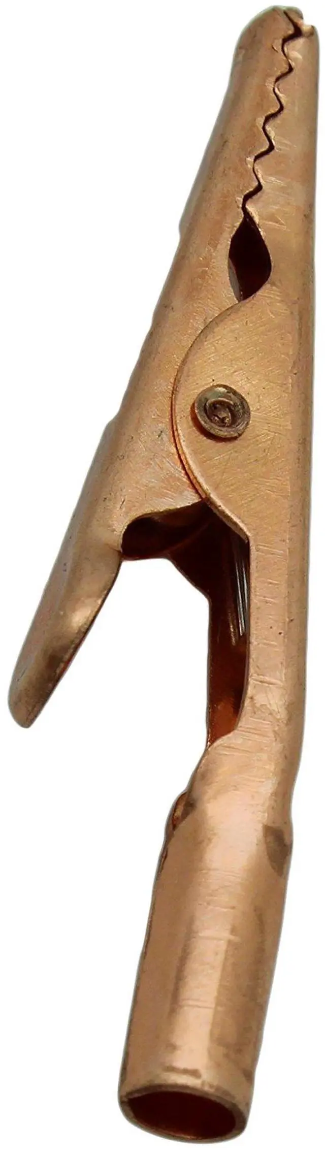 Main image of ProTechTrader Solid Copper Alligator Clips (4 Pack) Crocodile Jaw Soldering Heat Sink & DIY Test Clip Wire Connector Rated for 5 Amps (5a) & Up to 12 ga (12awg) Wire